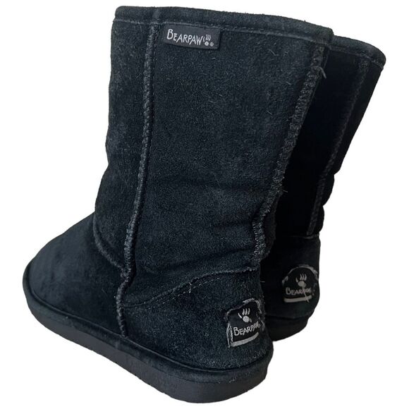 Bearpaw short Elle boots black Sz 7 women - Picture 2 of 13